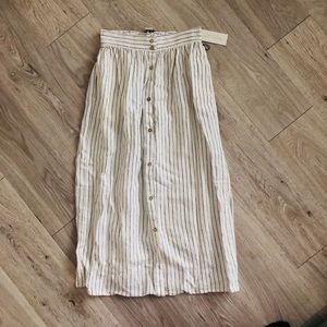 New Linen Button Skirt